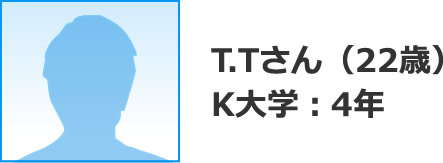 T.Tさん（22）K大学：４年