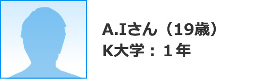 A.Iさん（19歳）K大学：１年